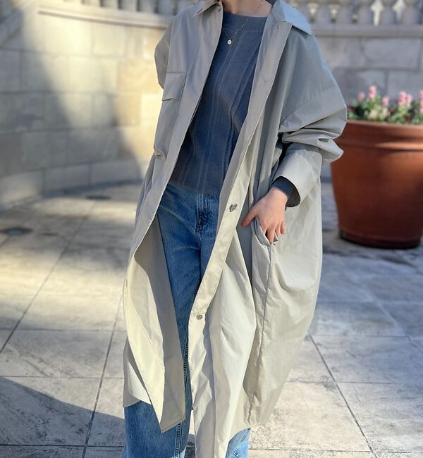 Rouge vif「撥水ナイロンライトコート」|ステンカラーコート|