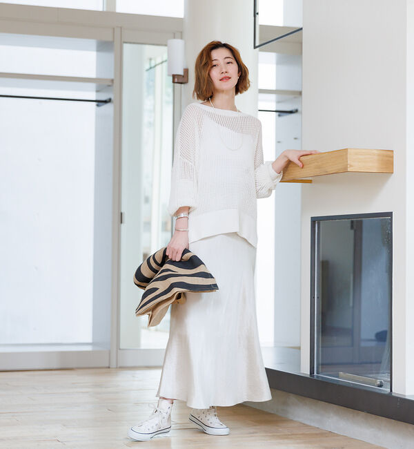 Rouge vif「グリットメッシュニットプルオーバー」|ニット・セーター|