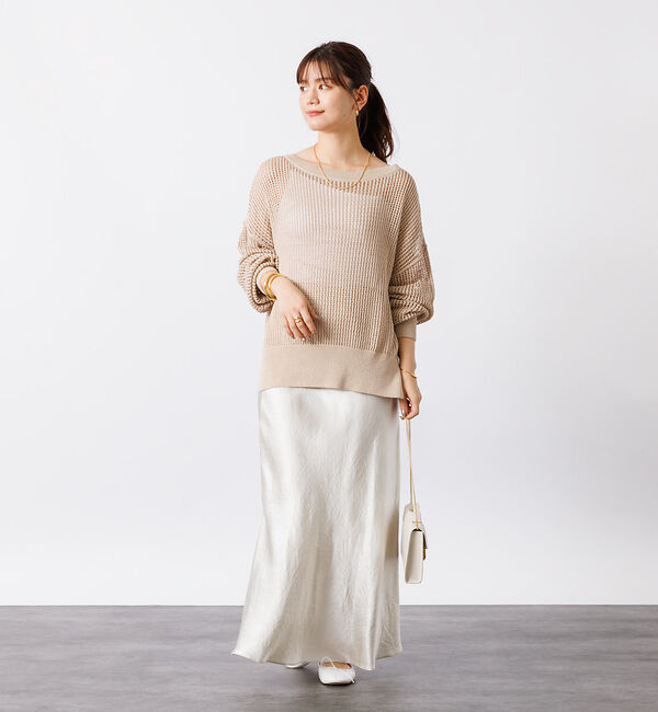 Rouge vif「グリットメッシュニットプルオーバー」|ニット・セーター|