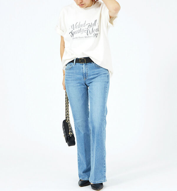 Rouge vif「【SOMETHING/サムシング】LISA フレアデニムパンツ」|デニム|