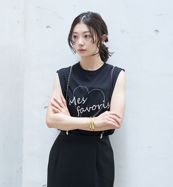 Rouge vif「ハートロゴノースリボックスTEE」|Tシャツ・カットソー|