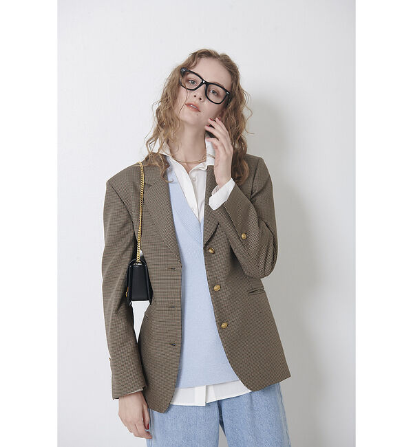 Rouge vif「チェックビックジャケット」|テーラードジャケット|