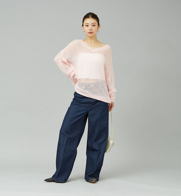 Rouge vif「モヘアライクシアー2WAY ニットプルオーバー」|ニット・セーター|