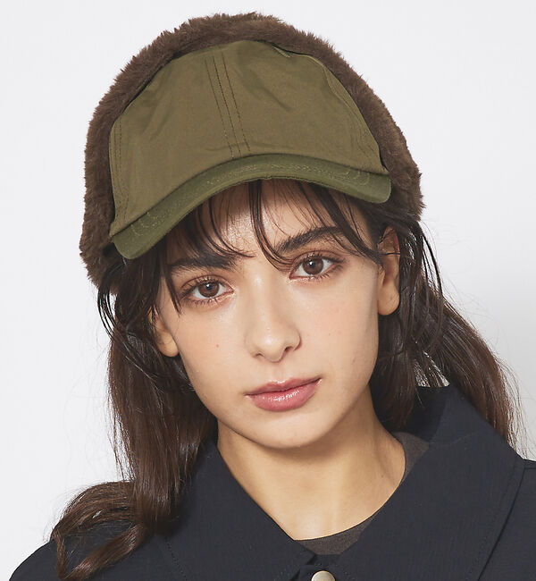 Rouge vif「【RUBEN】ナイロンイヤーカバーキャップ / 2WAY / RUS-6417」|その他|カーキ