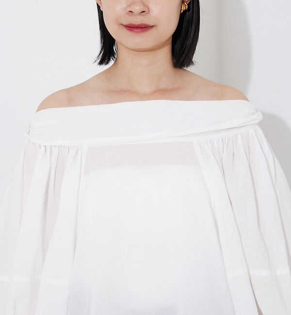 Rouge vif「コットンオフショルボリュームブラウス」|シャツ・ブラウス|