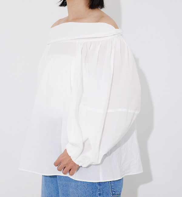 Rouge vif「コットンオフショルボリュームブラウス」|シャツ・ブラウス|