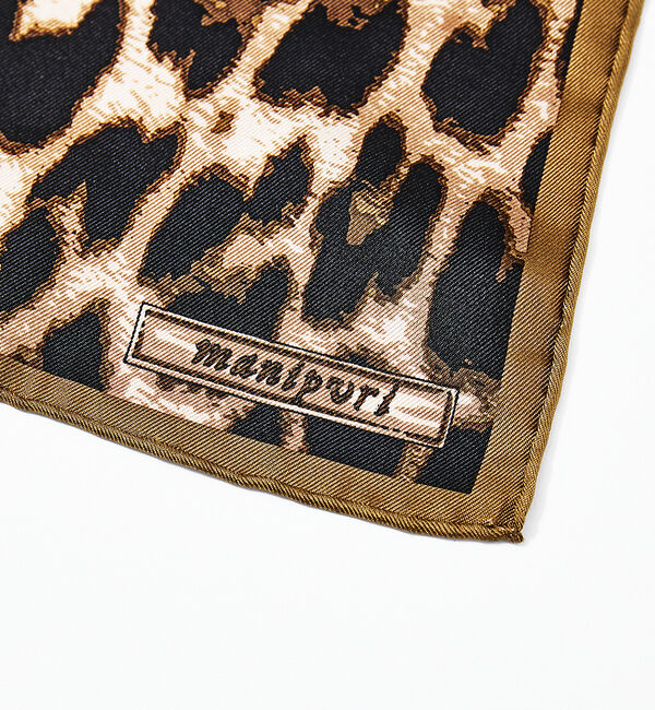 Rouge vif「【manipuri/マニプリ】レオパードベグスカーフ　65&times;65」|バンダナ・スカーフ|