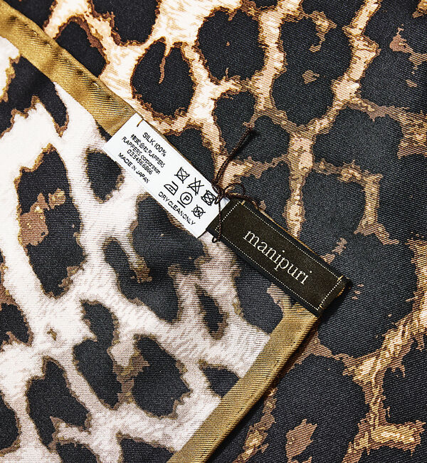 Rouge vif「【manipuri/マニプリ】レオパードベグスカーフ　65&times;65」|バンダナ・スカーフ|