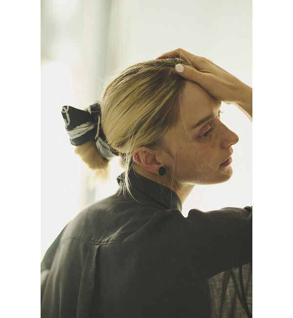 Rouge vif「【Caline Paris /カリーヌパリ 】ブラックストーンイヤリング」|ピアス|