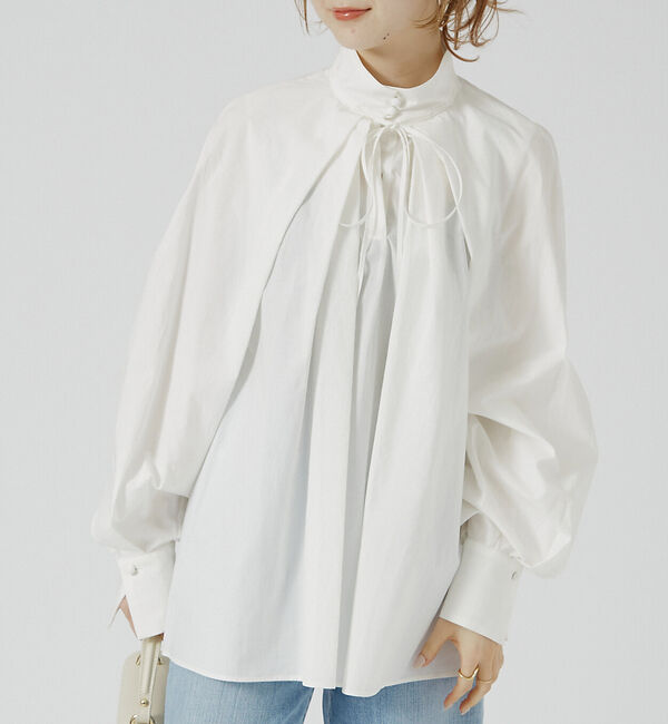 Rouge vif「ハイネックリボンブラウス2」|シャツ・ブラウス|ホワイト