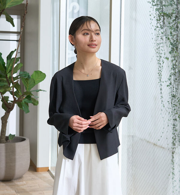 Rouge vif「スクエアネックリブタンクトップ」|ニット・セーター|