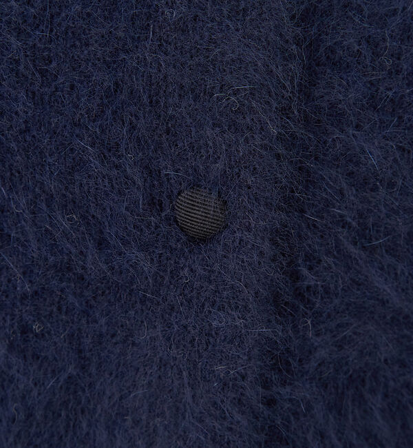 Rouge vif「フォックスウールクルーネッククルミ釦カーディガン」|カーディガン|