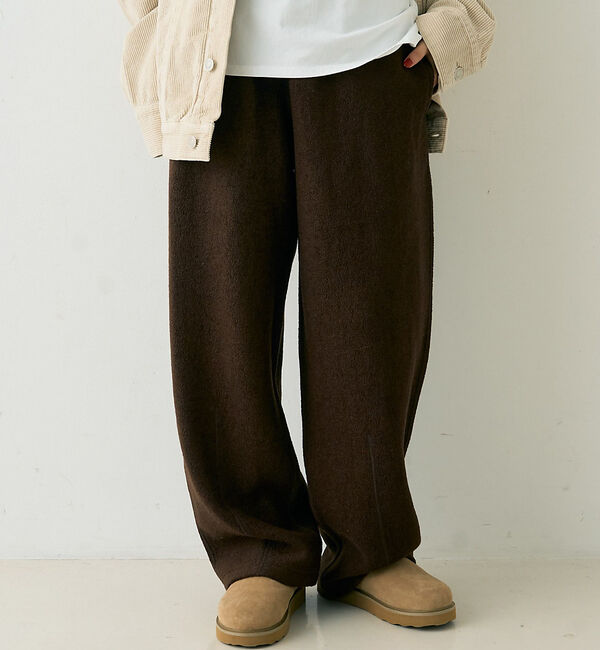 Rouge vif「ウール起毛ジャージーカーブパンツ」|その他|ブラウン