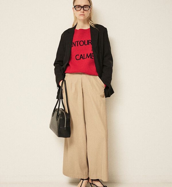 Rouge vif「【2026SS新作】ジャガードロゴニット ENTOURE DE CALME」|ニット・セーター|