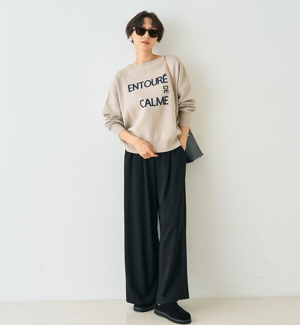 Rouge vif「【2026SS新作】ジャガードロゴニット ENTOURE DE CALME」|ニット・セーター|