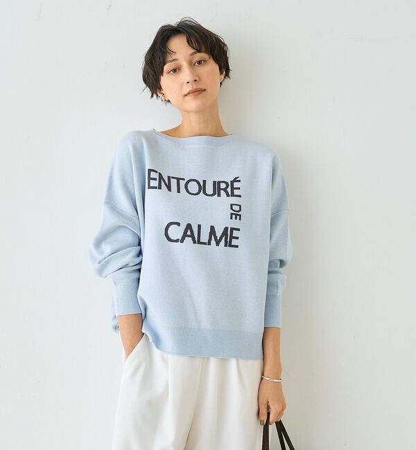 Rouge vif「【2026SS新作】ジャガードロゴニット ENTOURE DE CALME」|ニット・セーター|