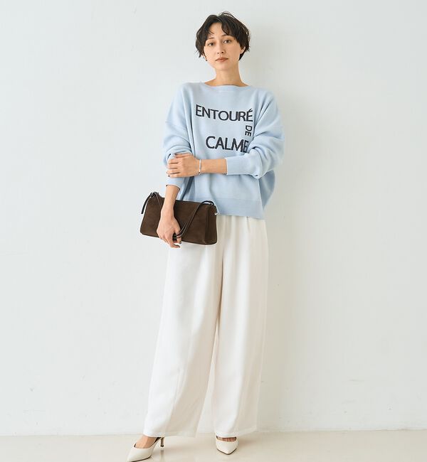 Rouge vif「【2026SS新作】ジャガードロゴニット ENTOURE DE CALME」|ニット・セーター|