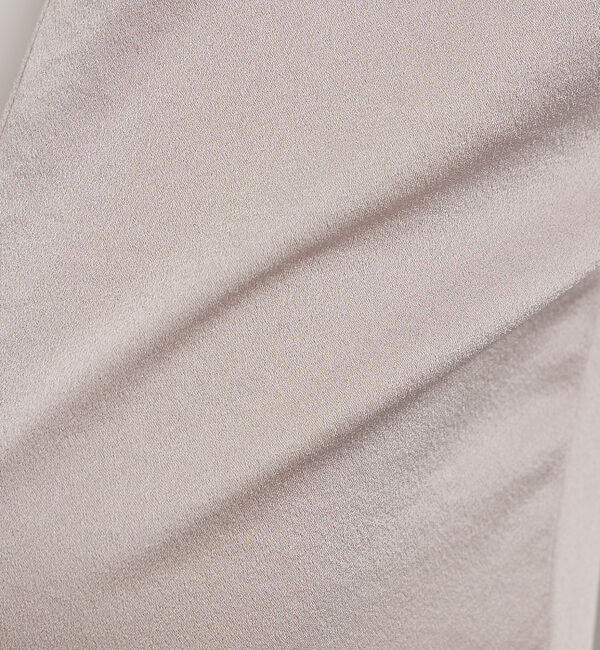 qualite「【気品あるツヤ感】ジョーゼットサテンワイドパンツ」|その他|