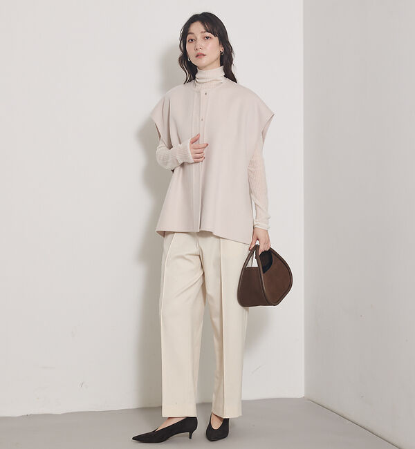 qualite「【冬の主役レイヤード】ウールカシミアシアータートルニット」|ニット・セーター|