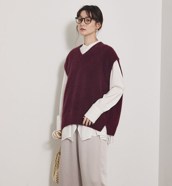 qualite「【重ね着を格上げ】フォックスウールジレ」|ベスト・ジレ|