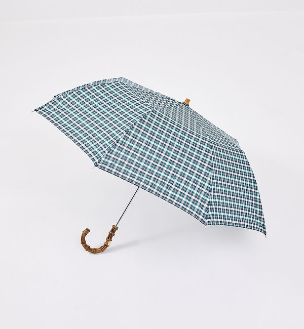 AU BANNISTER「●Traditional Weatherwear 晴雨兼用 バンブーハンドル 折」|傘|グリーン