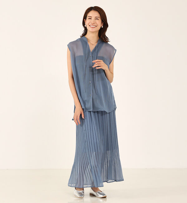 abahouse mavie「【セットアップ対応】ストリングノースリシャツ」|シャツ・ブラウス|