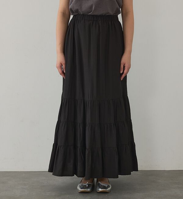 abahouse mavie「【ペチ付き】ティアードスカート/春服/夏服/マキシ/レイヤード」|スカート|