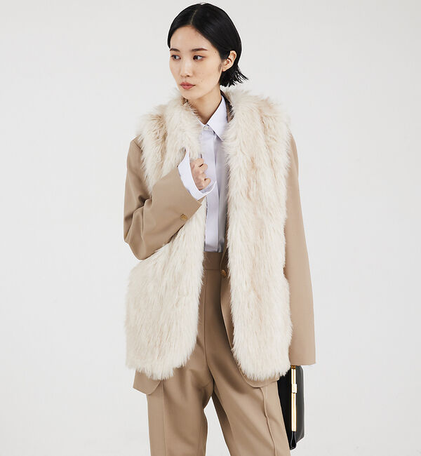 The Store by C' 「【COCUCA】エコファーベスト」|ダウンベスト・ベスト|