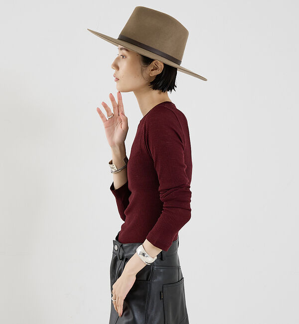 The Store by C' 「【COCUCA】ウールシフォンリブプルオーバー」|Tシャツ・カットソー|