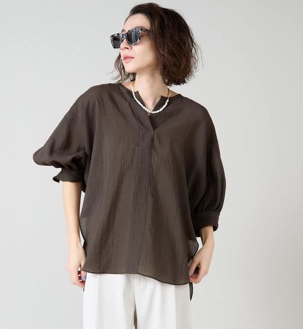 Liesse「スキッパーワイドドルマンブラウス」|シャツ・ブラウス|