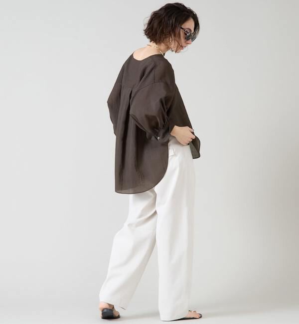 Liesse「スキッパーワイドドルマンブラウス」|シャツ・ブラウス|