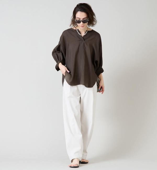 Liesse「スキッパーワイドドルマンブラウス」|シャツ・ブラウス|