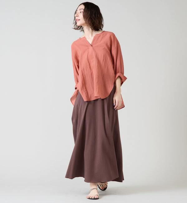 Liesse「スキッパーワイドドルマンブラウス」|シャツ・ブラウス|