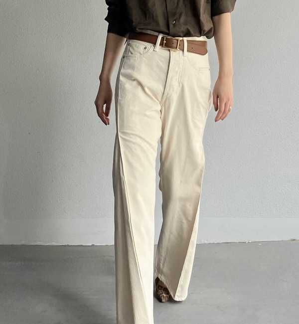 A_「【メルローズ50周年限定】【KURO別注】ホワイトデニムフレアパンツ」|デニム|