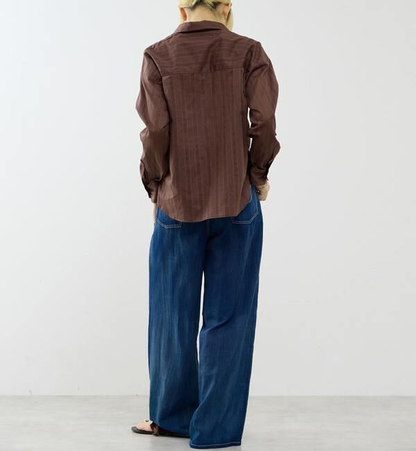 SOFFITTO「シアーデニムワイドパンツ」|デニム|