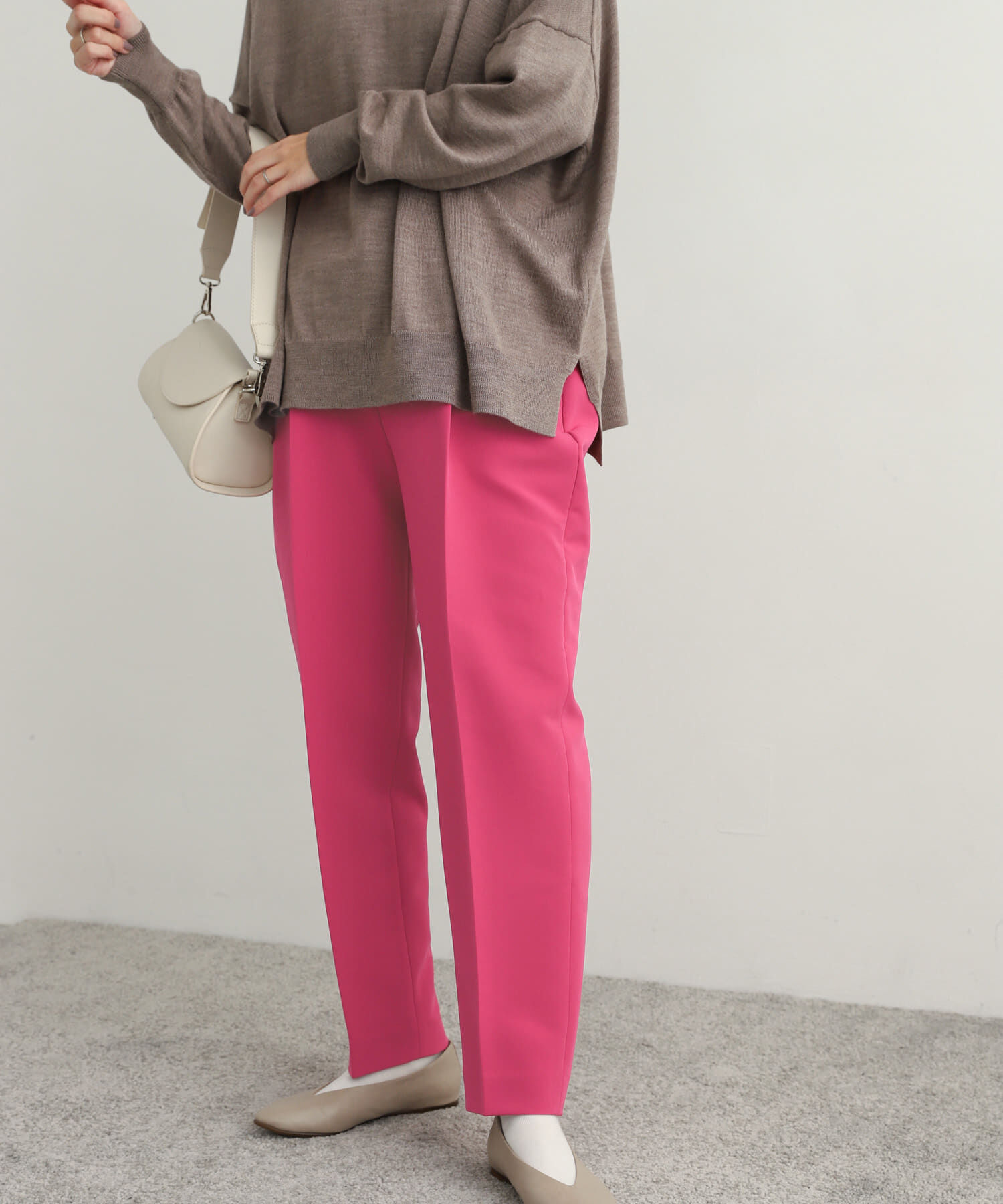 URBAN RESEARCH DOORS「ダブルクロスストレートイージーパンツ」|その他|ピンク