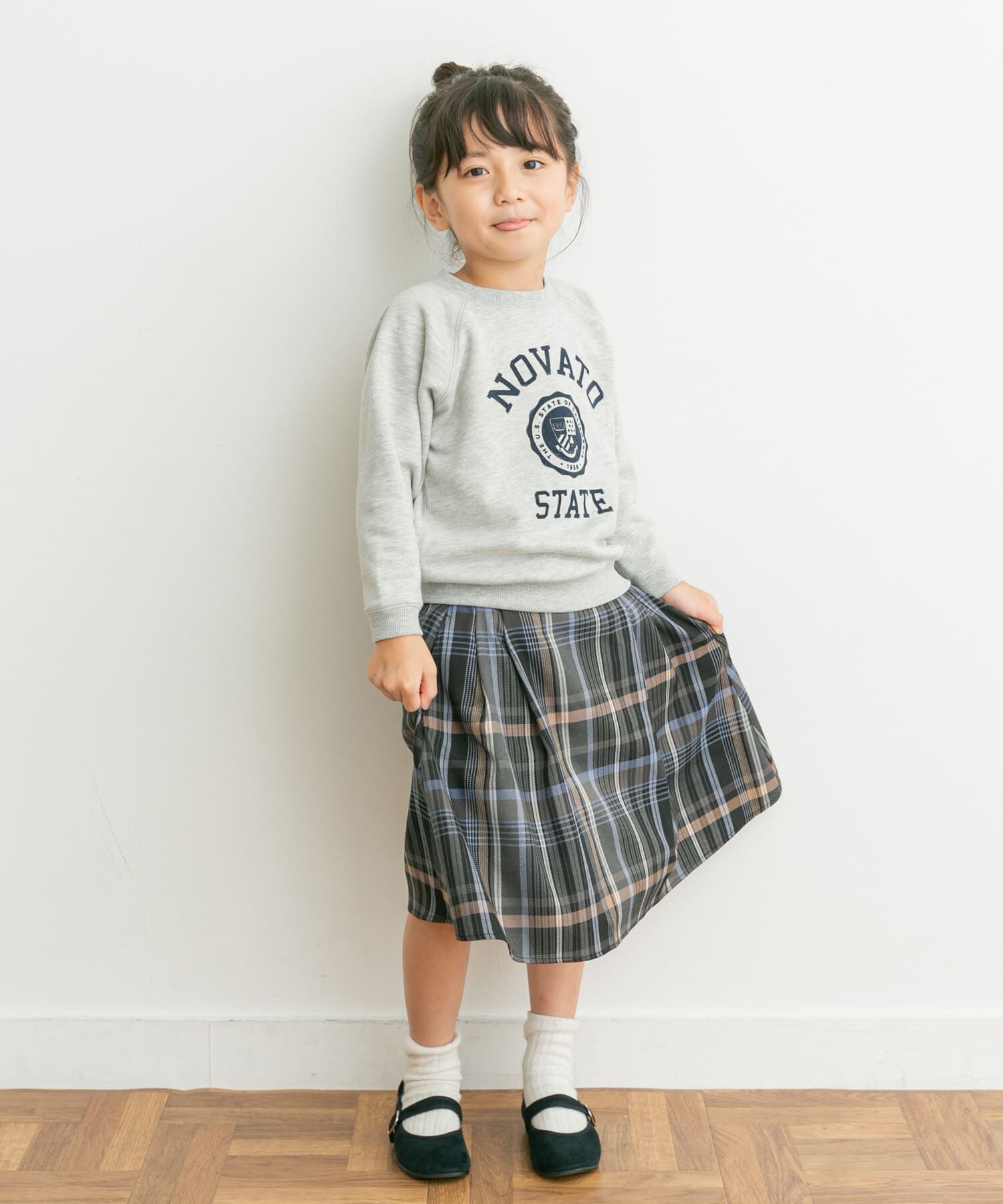 URBAN RESEARCH DOORS「『親子リンク』カラーチェックスカート(KIDS)」|その他|