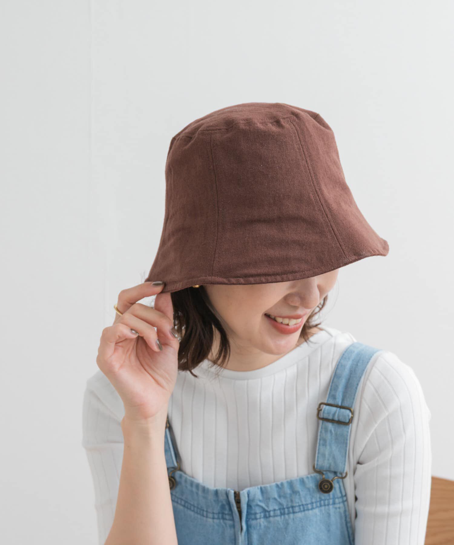 URBAN RESEARCH DOORS「コットンリネンパネルハット」|ハット|ブラウン