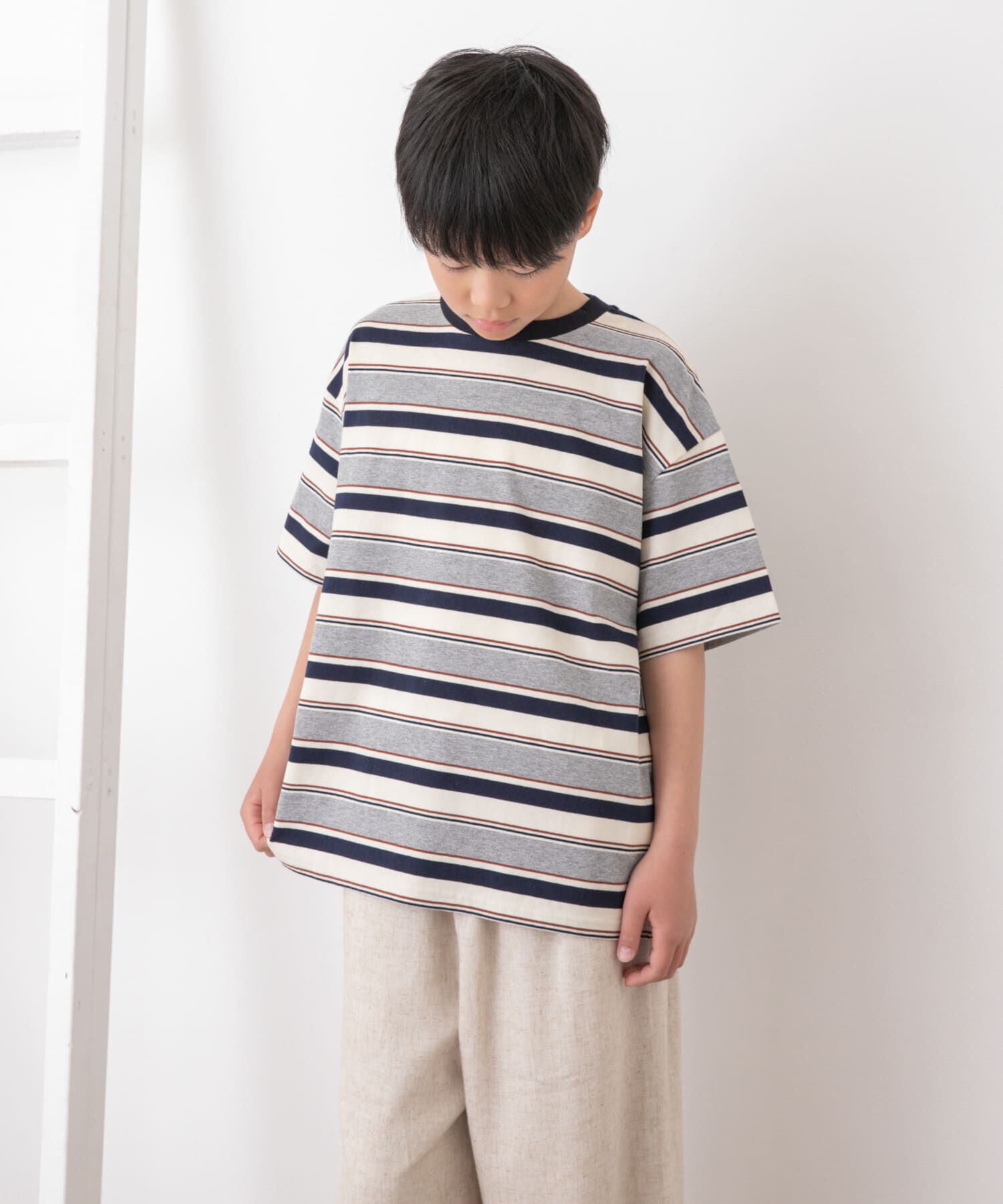 URBAN RESEARCH DOORS「『WEB/一部店舗限定サイズ』マルチボーダールーズTシャツ(KIDS)」|その他|