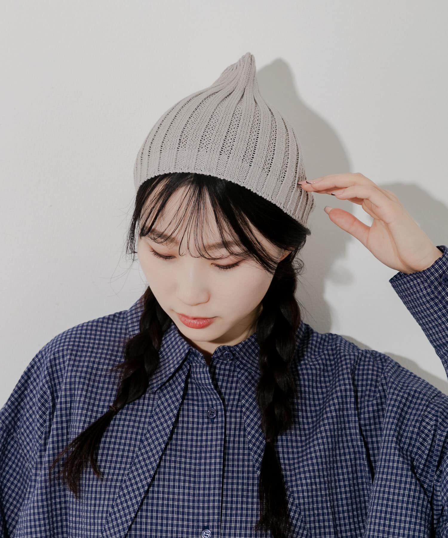 SMELLY「コットンリネンリブビーニー」|ニット帽|