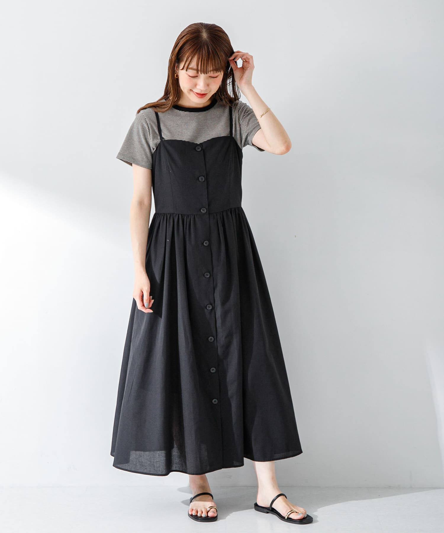 Sonny Label 「『UR TECH Smart Linen Touch』キャミソールワンピース」|ワンピース|