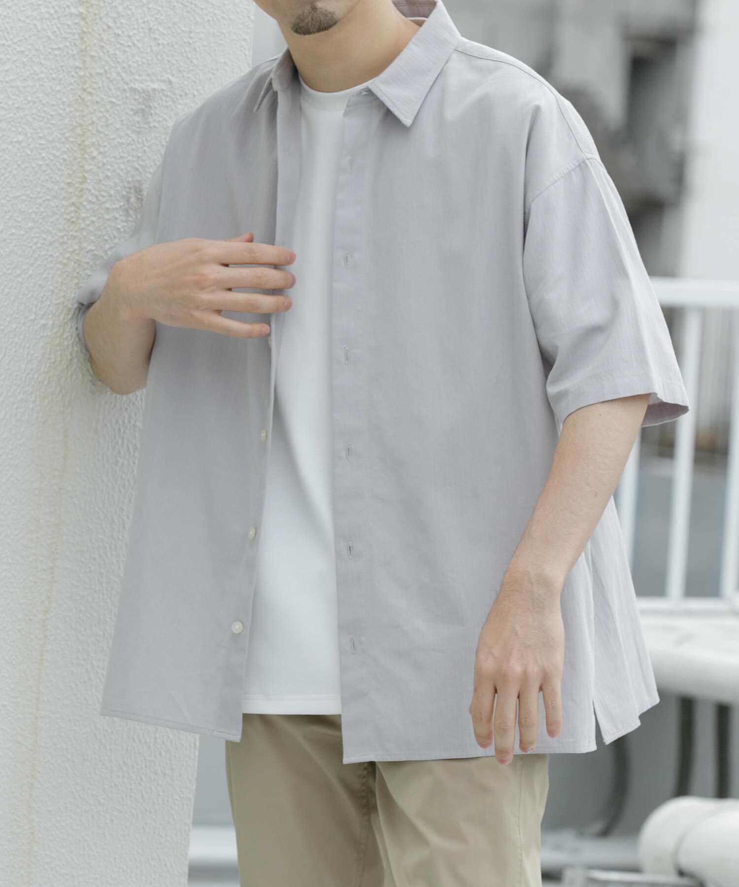 URBAN RESEARCH ROSSO「ジャガードシャツ」|シャツ・ブラウス|グレー