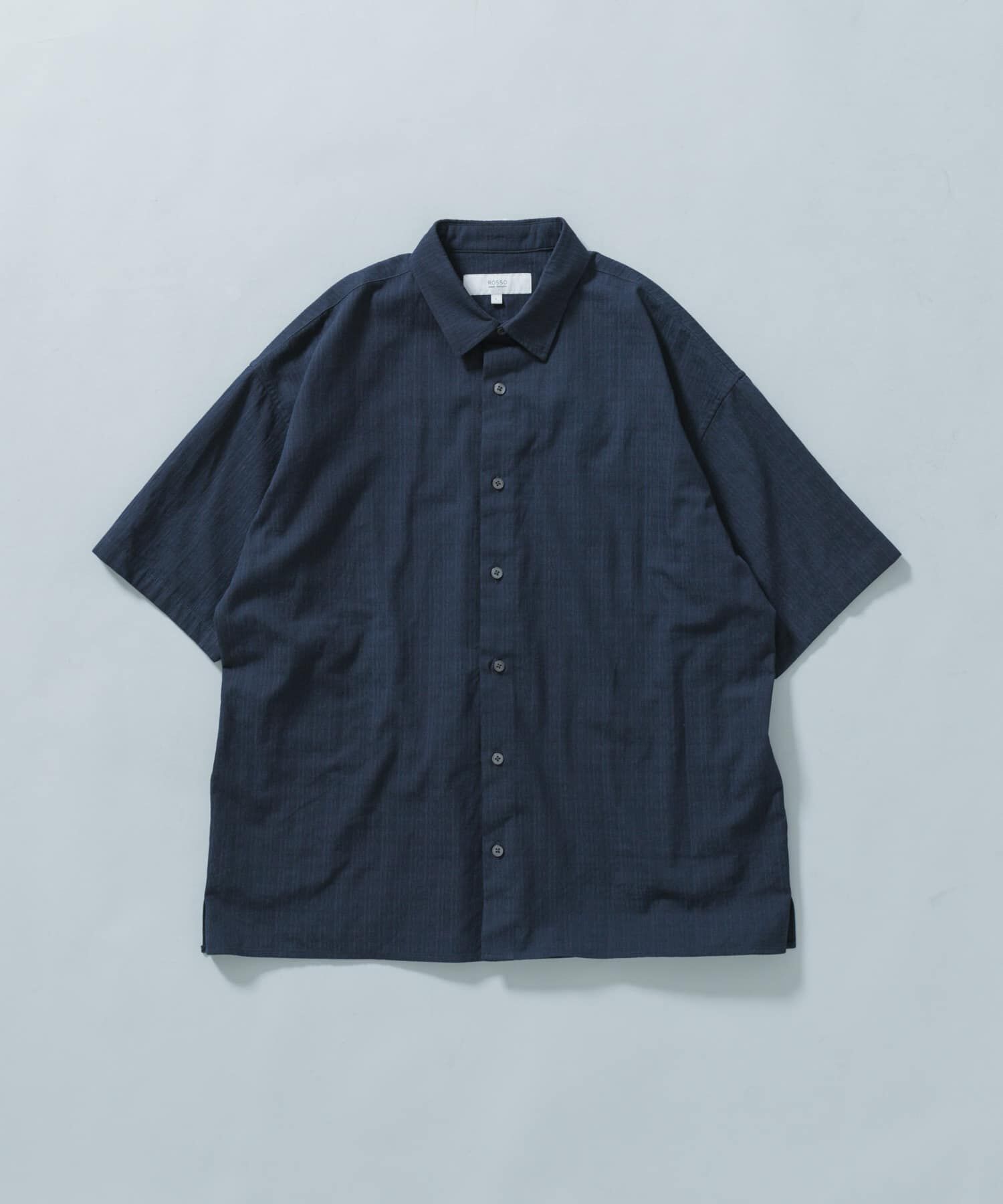 URBAN RESEARCH ROSSO「ジャガードシャツ」|シャツ・ブラウス|ネイビー