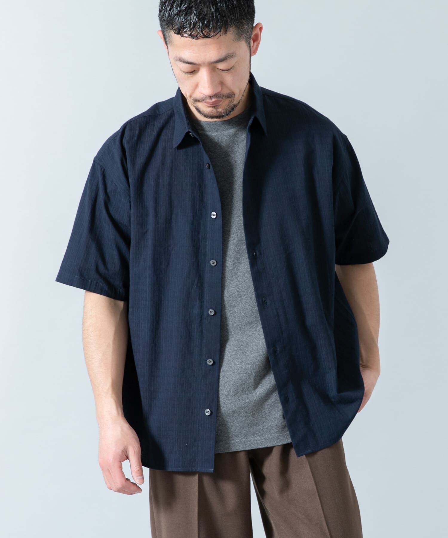 URBAN RESEARCH ROSSO「ジャガードシャツ」|シャツ・ブラウス|