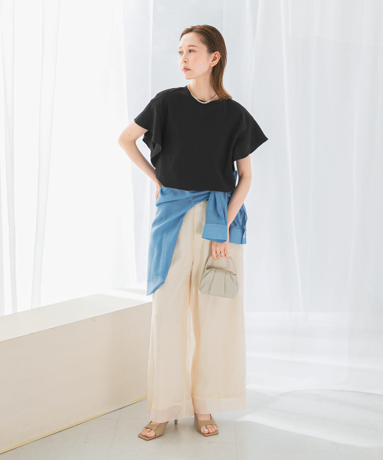 URBAN RESEARCH ROSSO「UVカットフレアスリーブカットソー」|Tシャツ・カットソー|