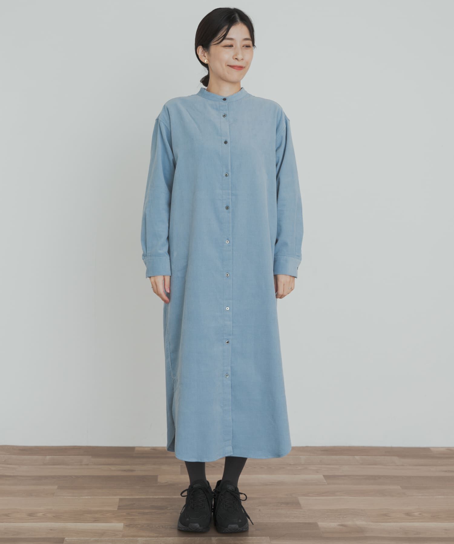 URBAN RESEARCH DOORS「『WEB/一部店舗限定カラー』『UR TECH』コーデュロイシャツワンピース」|ワンピース|