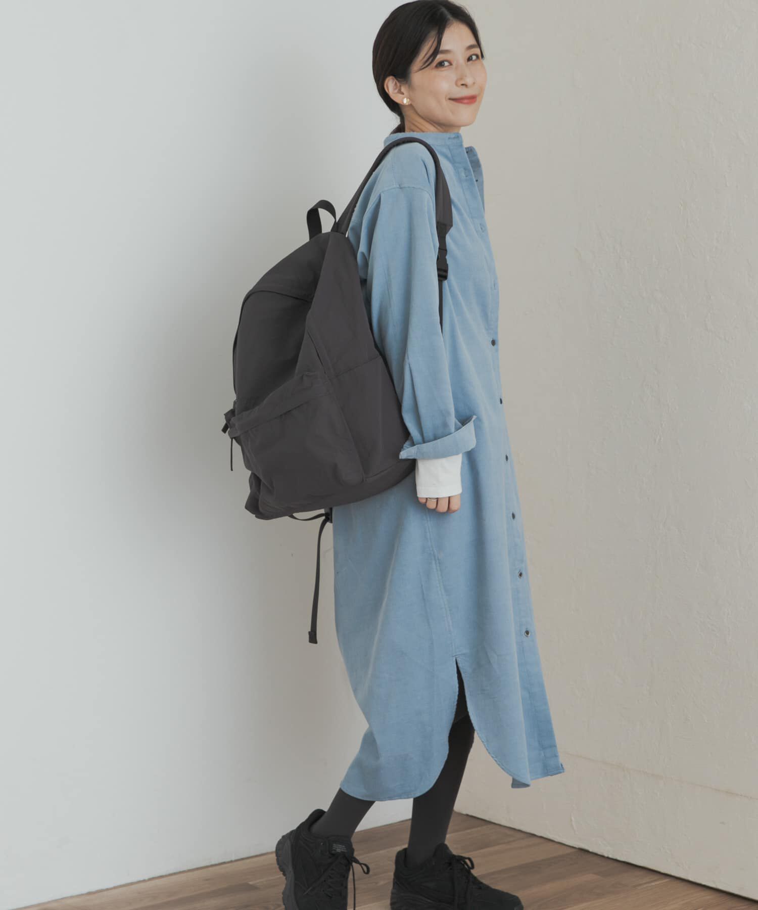URBAN RESEARCH DOORS「『WEB/一部店舗限定カラー』『UR TECH』コーデュロイシャツワンピース」|ワンピース|
