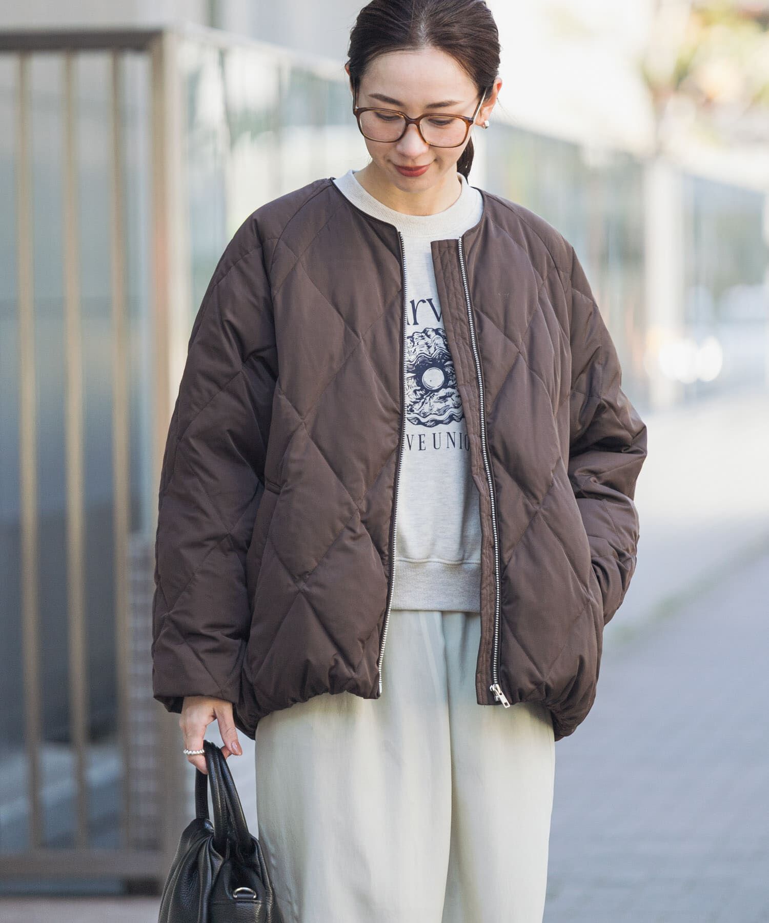 URBAN RESEARCH「コクーンキルティングダウン」|ダウン|ブラウン