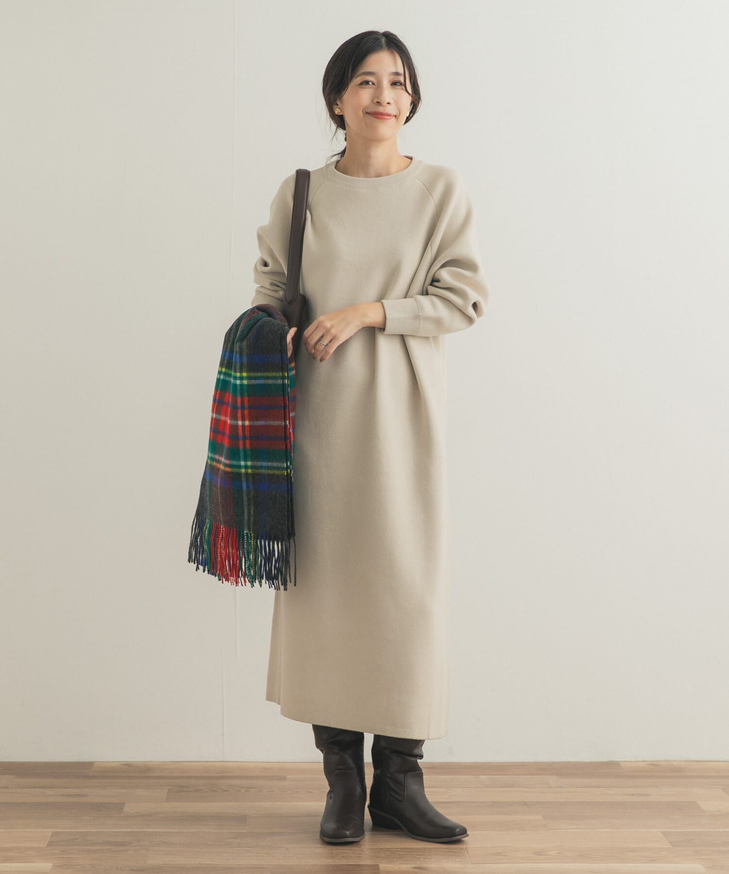 URBAN RESEARCH DOORS「スウェットライクニットワンピース」|ワンピース|