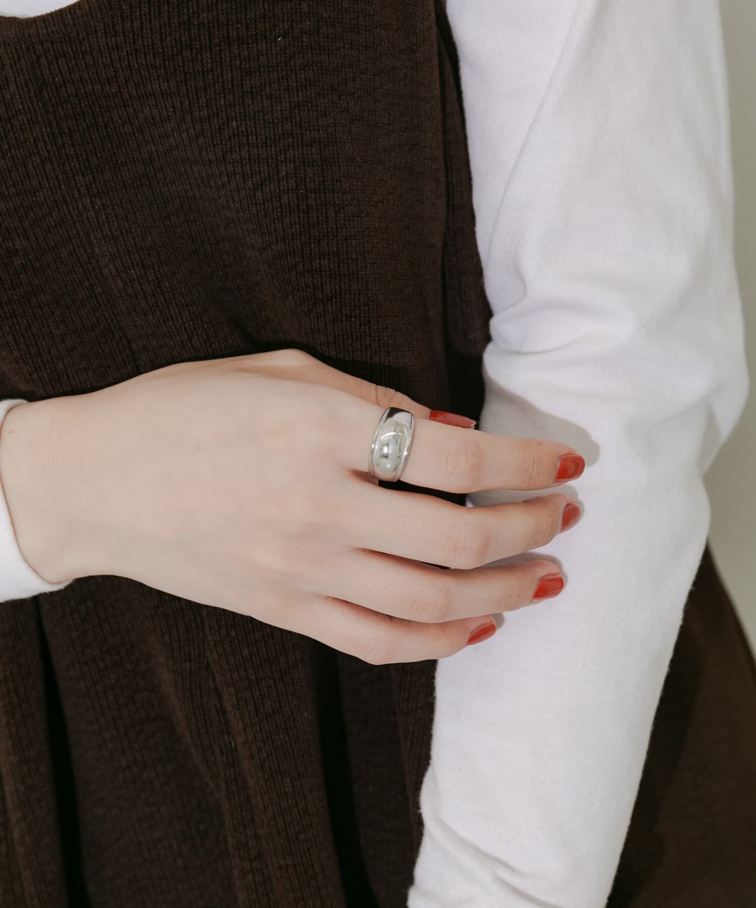 SMELLY「ステンレスシンプルエッジリング」|リング|